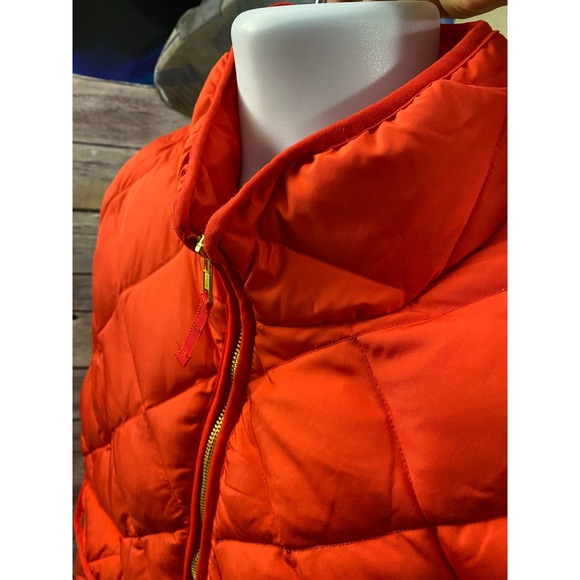 Woolrich Vest XXL 2XL Red Puffer Full Zip Pockets Insulated VTG Mens Gold Zipper - Picture 8 of 10